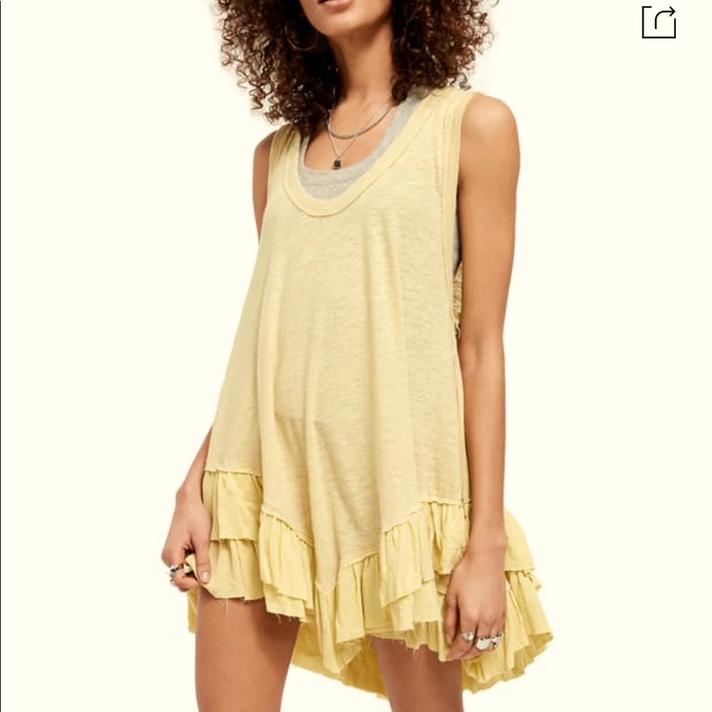 Free People Sasha Shimmy Ruffle Hem